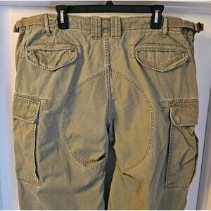 Vintage Polo Ralph Lauren Cargo Pants Mens 40x36 Tan Military Utility Workwear
